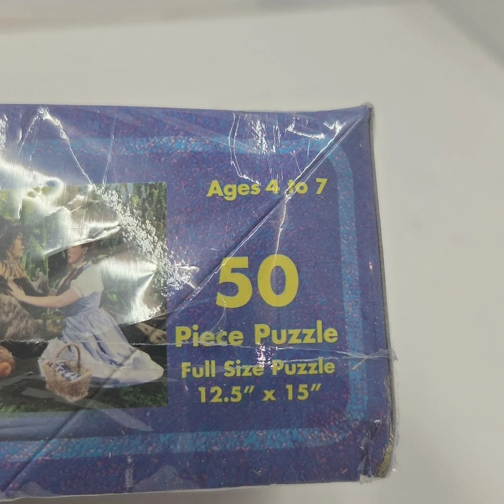 LOT 2 VTG Wizard of Oz 50 Piece Puzzles Pressman Sealed Munchkin‎ Scarecrow 2002